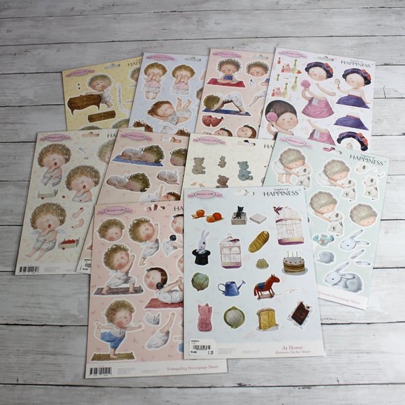 Scrapbook Card Making Punch Out Die Cut Paper Dolls Angels Kids DIY Craft - Picture 1 of 9